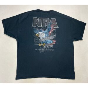 NRA Right To Bear Arms Never Surrender Guns Eagle Graphic T-shirt Men XXL Black